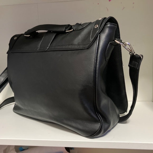 RESTYLE FOR REPAIR OR PARTS‼️MESSENGER SATCHEL GOTHIC SHOULDER BAG BAT WINGS - Picture 6 of 14